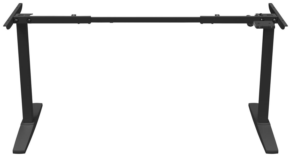 TISCHGESTELL in Metall, Kunststoff 120-160/70/75-120 cm   - Schwarz, Design, Kunststoff/Metall (120-160/70/75-120cm) - Carryhome