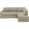 ECKSOFA in Webstoff Beige  224/165 cm  - Beige/Schwarz, KONVENTIONELL, Kunststoff/Textil (224/165cm) - Xora