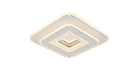 LED-DECKENLEUCHTE 35/35/6 cm   - Chromfarben/Weiß, Basics, Kunststoff/Metall (35/35/6cm) - Novel