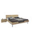BETT - Chromfarben/Eichefarben, Design, Metall (147/86/215cm) - CARRYHOME