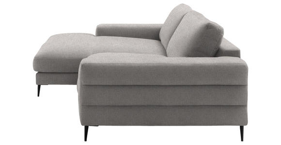ECKSOFA  in Flachgewebe Sandfarben  177/253 cm  - Sandfarben/Schwarz, Design, Textil/Metall (177/253cm) - Dieter Knoll