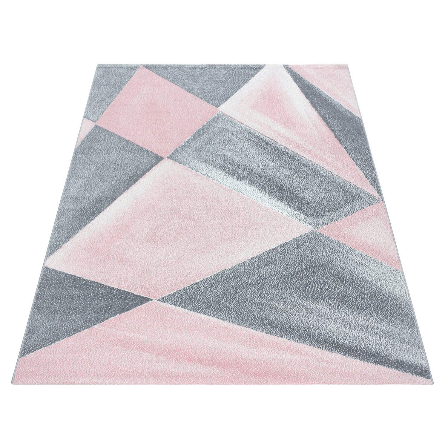 WEBTEPPICH 120/170 cm Beta Grau, Rosa  - Rosa/Grau, Basics, Textil (120/170cm) - Novel