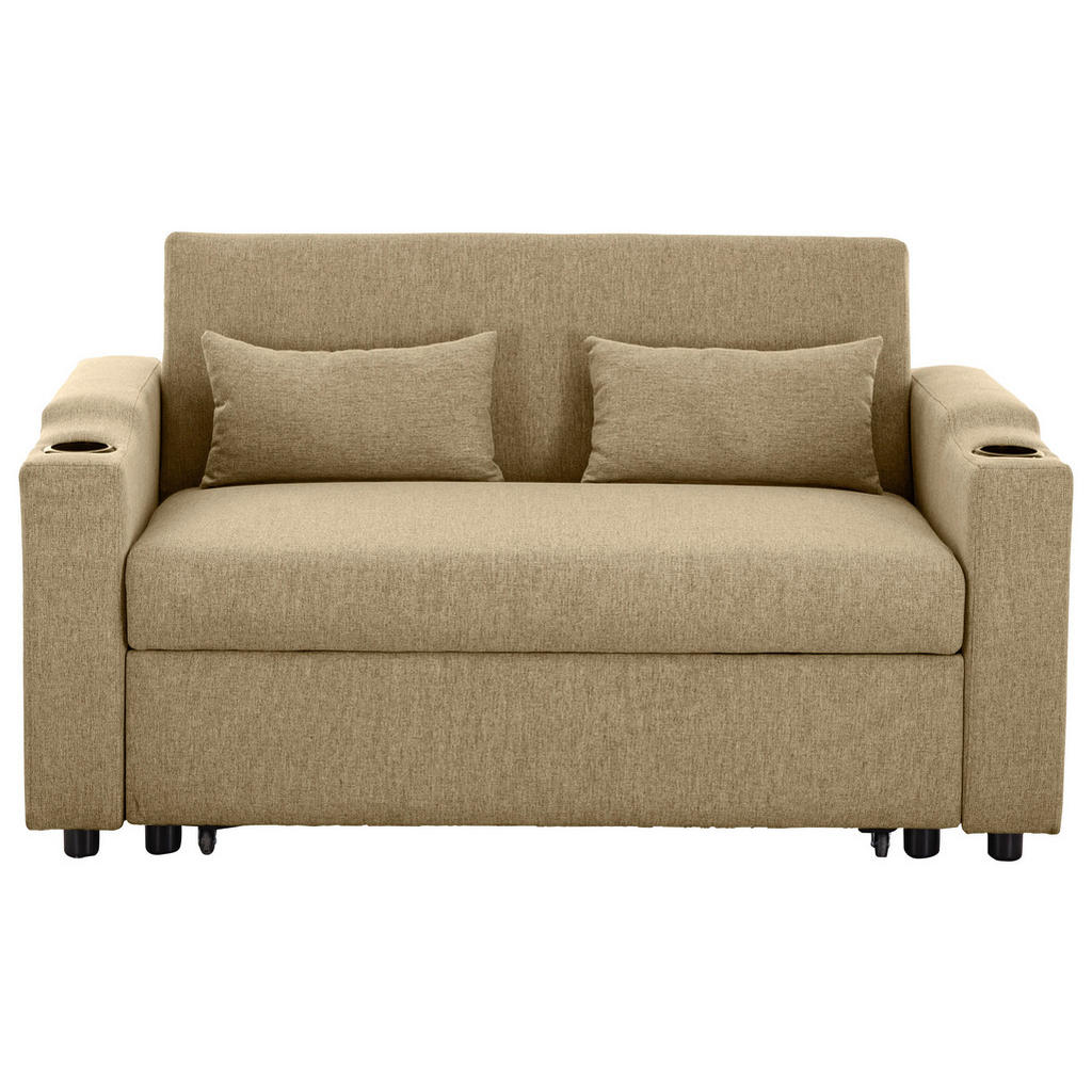 Canapea Extensibilă, textil, kaki