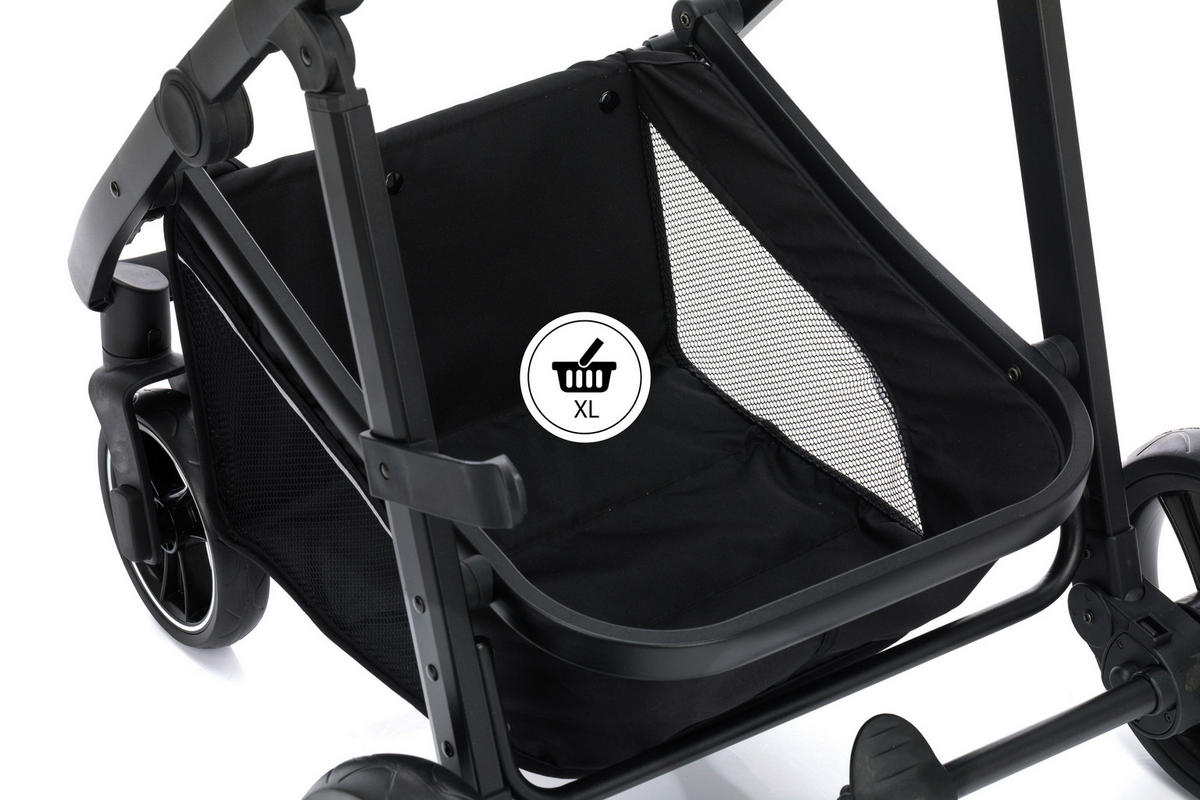 SET DJEČJIH KOLICA  JAGUAR  - tamno siva/crna, Basics, tekstil/metal - Fillikid