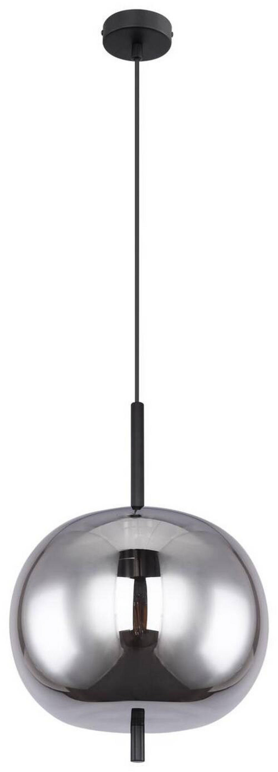 HÄNGELEUCHTE 30/120 cm    - Schwarz, Basics, Glas/Metall (30/120cm) - Globo