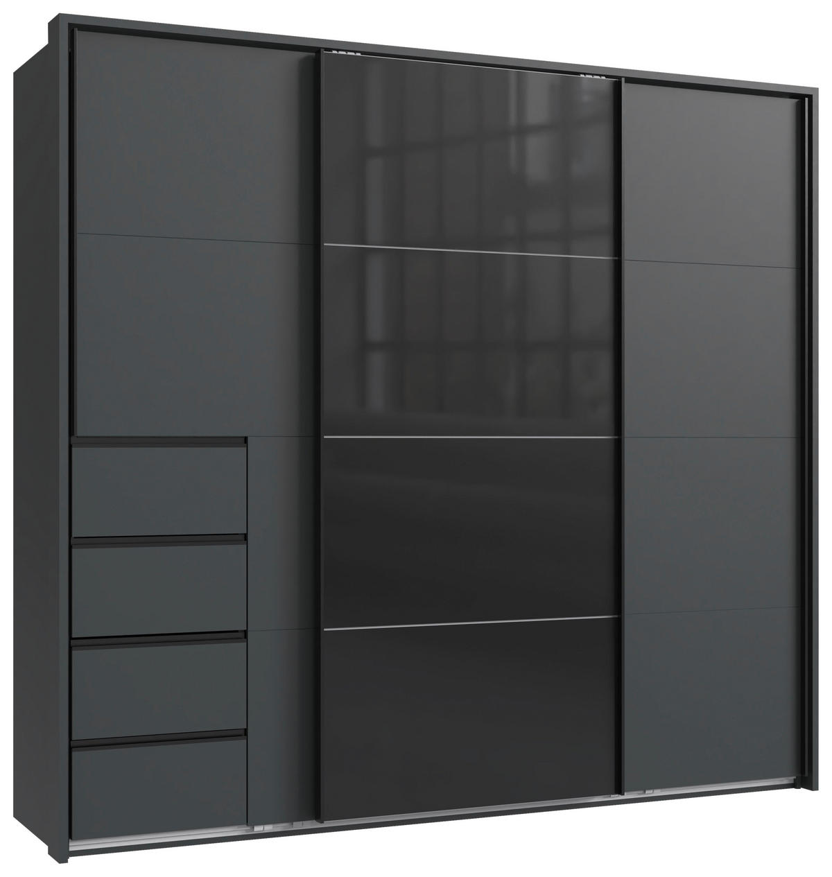 PASSEPARTOUTRAHMEN 228/213/12 cm   - Graphitfarben, Konventionell, Holzwerkstoff (228/213/12cm) - Boxxx