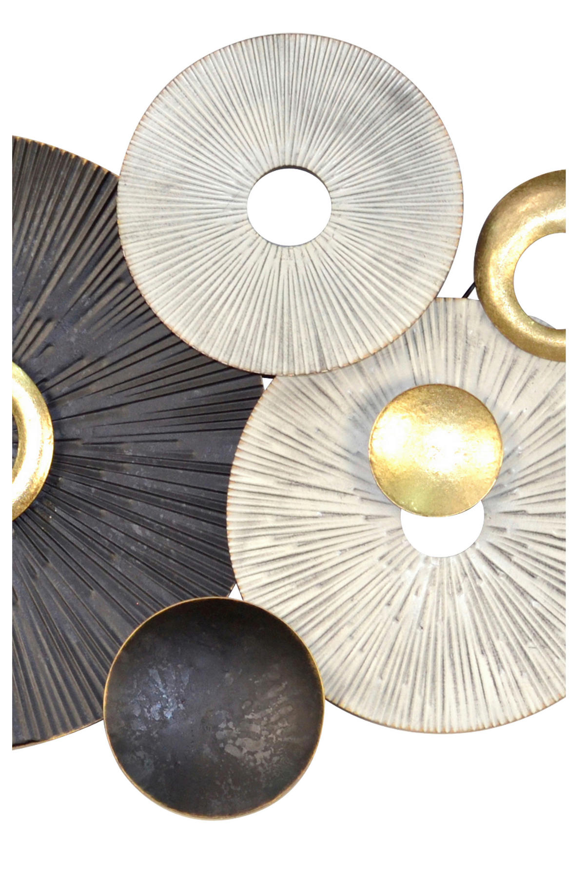 WANDDEKO Metall  - Creme/Schwarz, Design, Metall (7,6/140/67cm) - MID.YOU