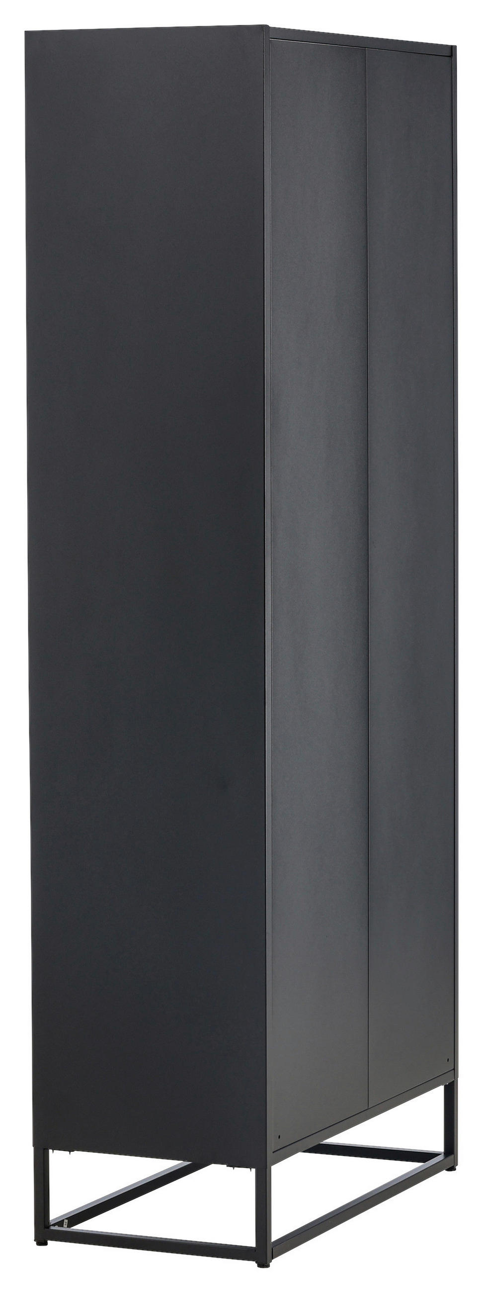 VITRINSKÅP  i svart  - svart, Design, metall/glas (80/190/41cm) - Livetastic