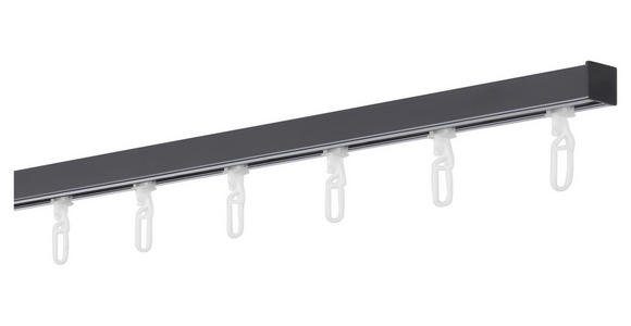 VORHANGSCHIENE - Schwarz, Basics, Metall (200cm) - Homeware