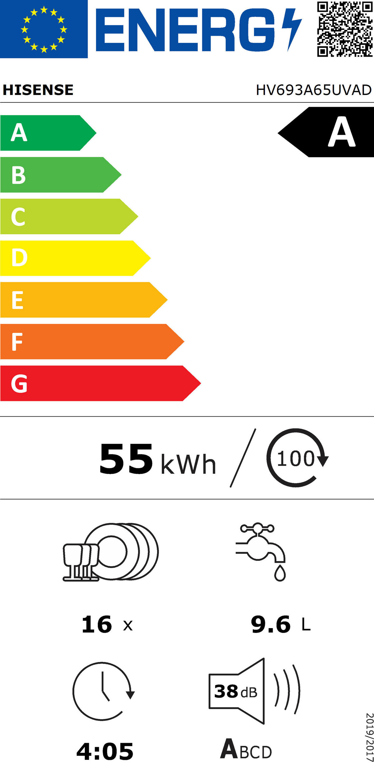 GESCHIRRSPÜLER HI8432BSCWF  - Edelstahlfarben, Basics, Metall (64/88/66,5cm) - Hisense