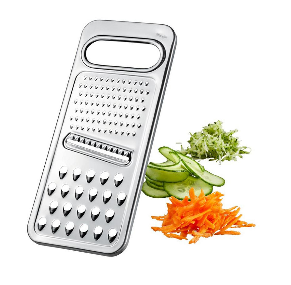 ALLZWECKREIBE Retaro  - Edelstahlfarben, Basics, Metall (10,3/24,3/1cm) - Gefu