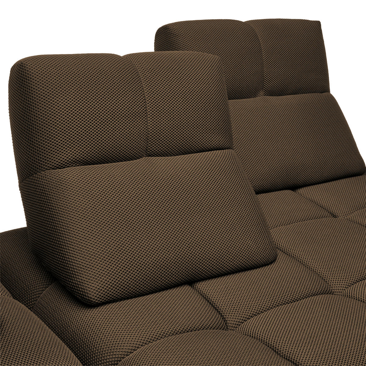 ECKSOFA in Struktur Taupe  233/313 cm  - Taupe/Schwarz, Design, Kunststoff/Textil (233/313cm) - Emilio Belluti
