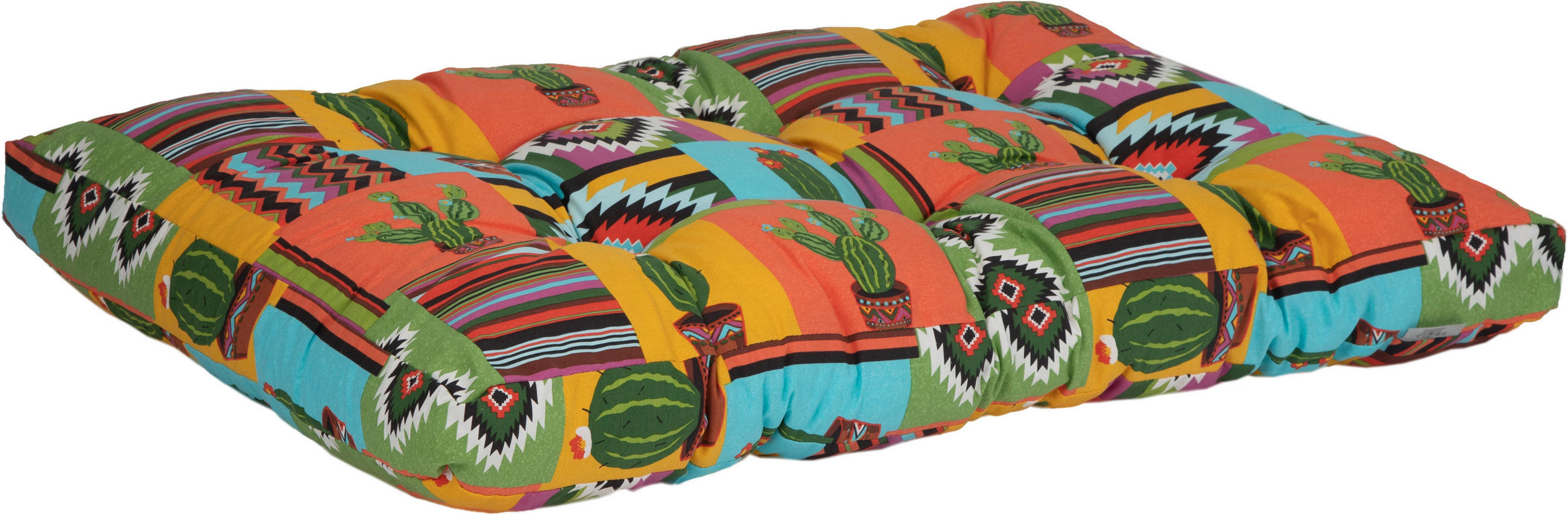LOUNGEKISSEN in Multicolor Kaktus  - Multicolor, Basics, Textil (120/80/16cm) - Gardenson