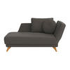 RÉCAMIERE in Flachgewebe Anthrazit  - Eichefarben/Anthrazit, Modern, Holz/Textil (205/74-87/94cm) - Bali
