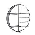 WEINREGAL  - Schwarz, Trend, Metall (80/80/15cm) - Landscape