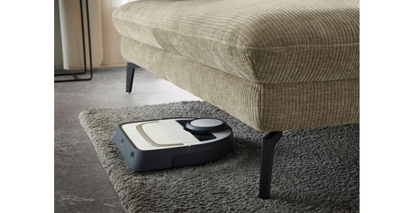 WOHNLANDSCHAFT in Webstoff Beige - Beige/Schwarz, Design, Textil/Metall (157/354/208cm) - Dieter Knoll