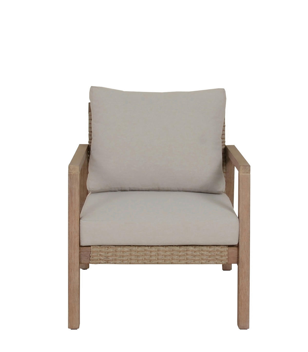 TERASOVÁ SEDACÍ SOUPRAVA dřevo - hnědá/béžová, Moderní, dřevo (83/72/121cm) - Gardenson