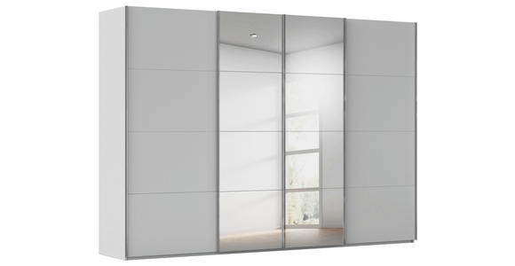 SCHWEBETÜRENSCHRANK  in Seidengrau  - Chromfarben/Seidengrau, Design, Holzwerkstoff/Metall (316/223/68cm) - Novel