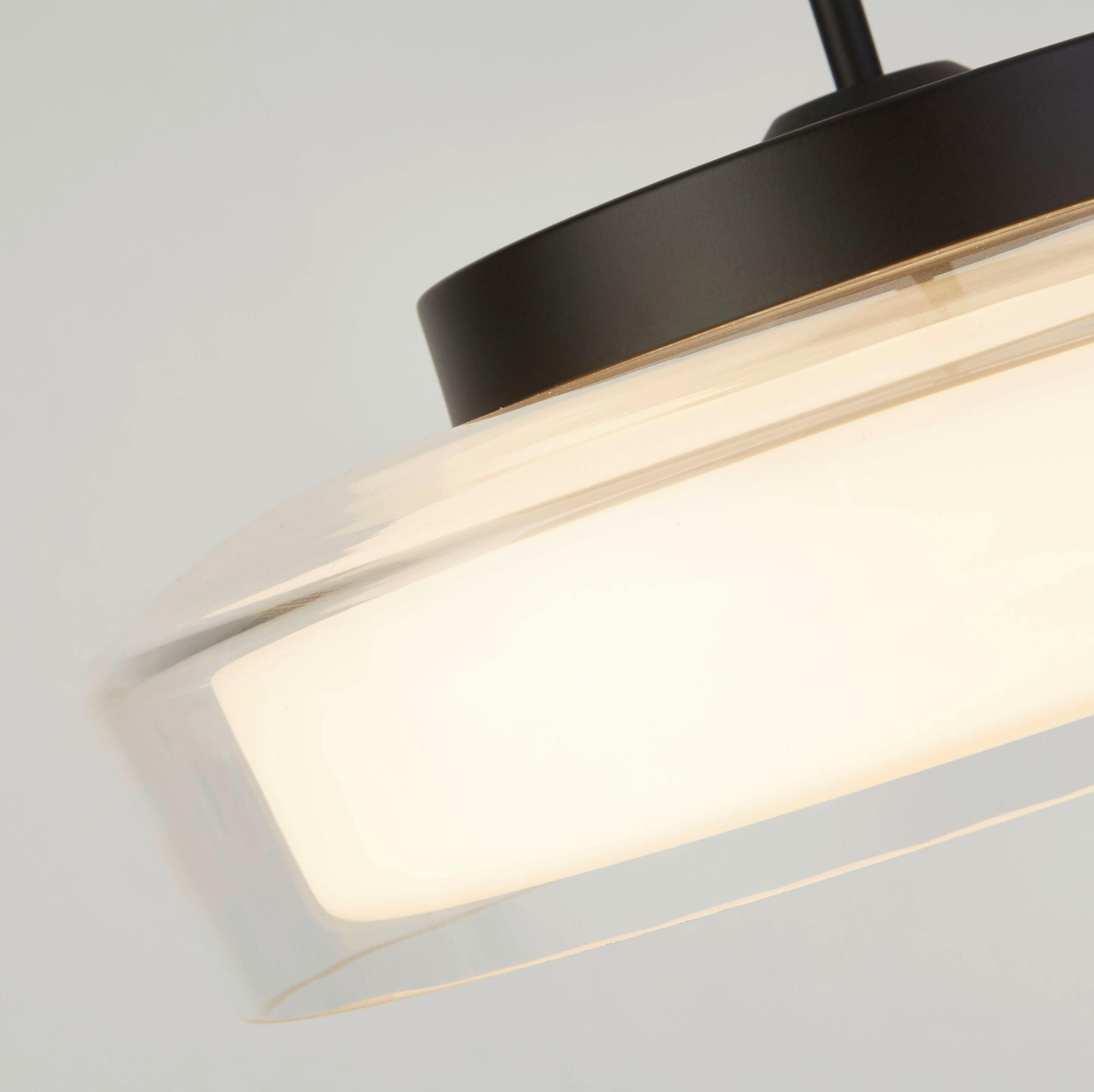 Thumbnail - Searchlight Pendelleuchte Puck, Schwarz, Opal, Klar, Glas, Metall, 150 cm, Lampen & Leuchten, Innenbeleuchtung, Hängelam...