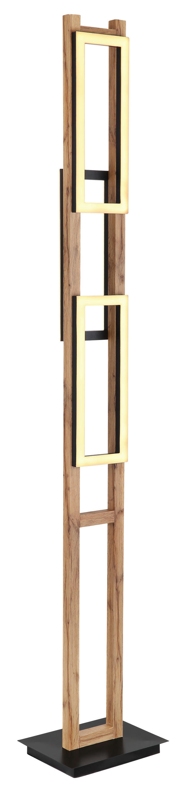 LED SVJETILJKA PODNA Illa  - tamno smeđa/crna, Natur, drvni materijal/metal (25/20/150cm) - Globo