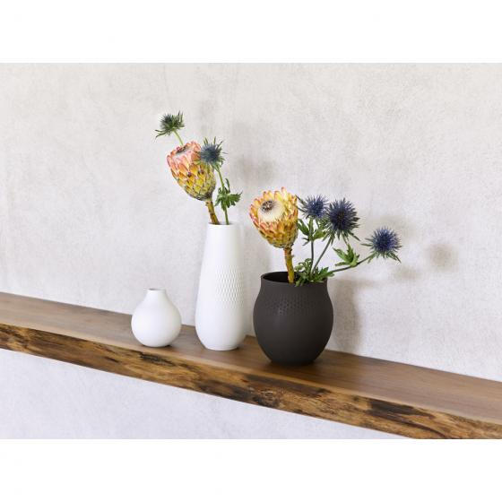 VASE Collier Noir 17,5 cm  - Schwarz, Keramik (16,5/16,5/17,5cm) - Villeroy & Boch