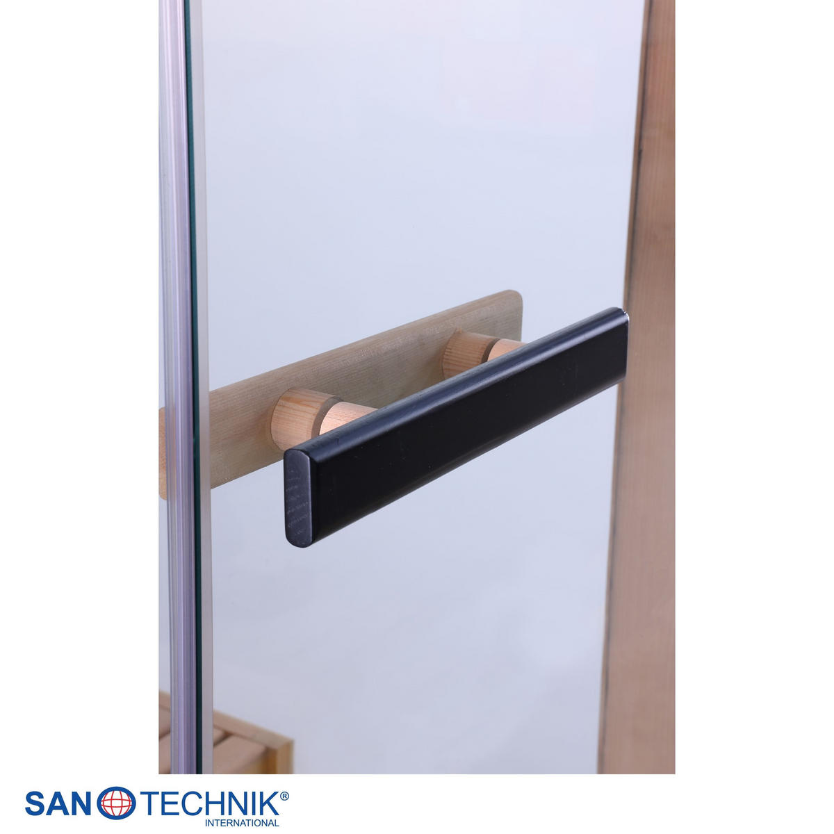 SAUNA für 2 Personen  - Schwarz, Basics, Glas/Holz (130/200/120cm) - Sanotechnik