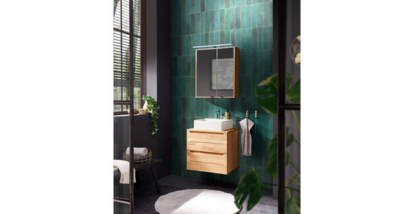 WASCHBECKENUNTERSCHRANK 60/54/46 cm  - Eichefarben, KONVENTIONELL, Holz/Holzwerkstoff (60/54/46cm) - Linea Natura