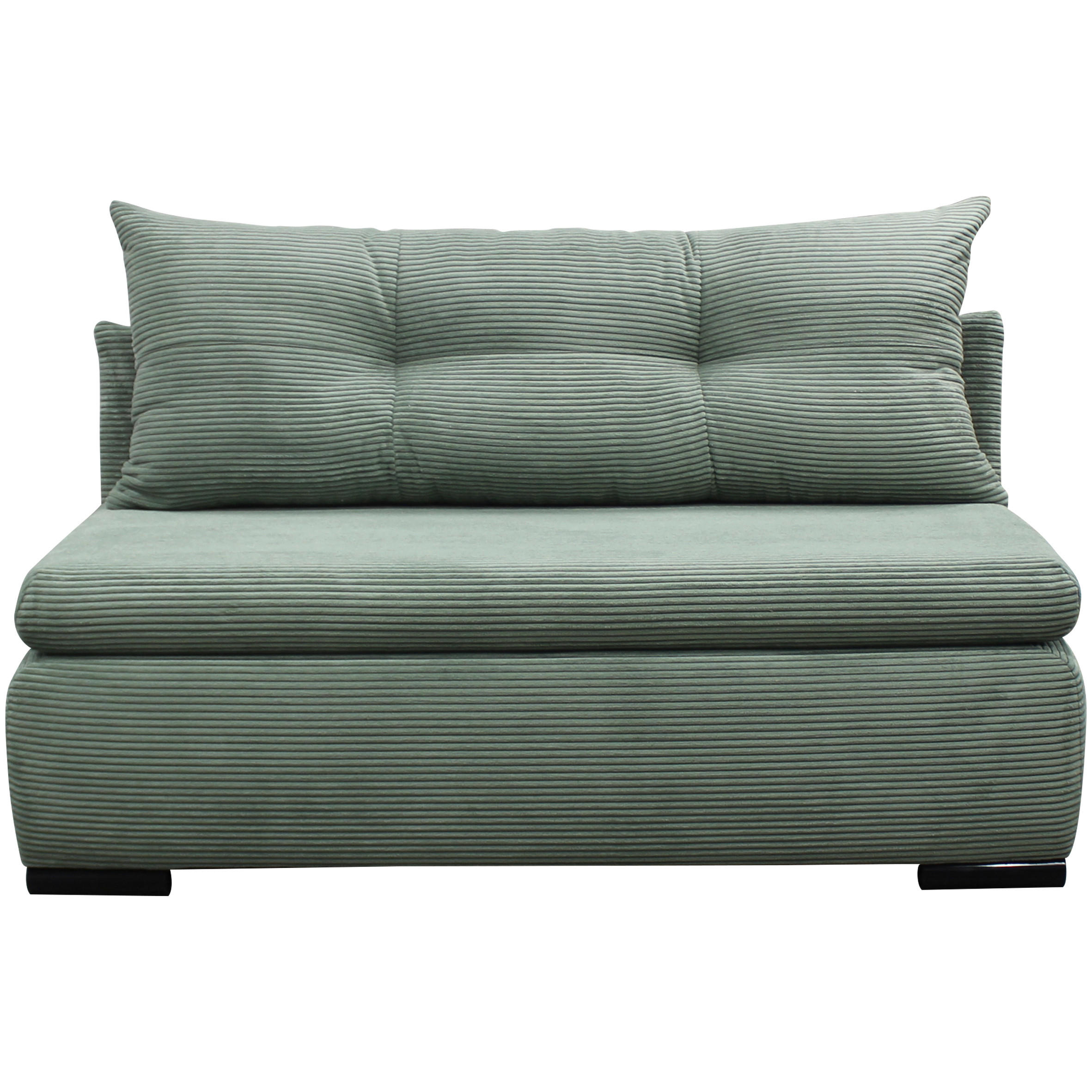 SCHLAFSOFA  mit Liegefunktion Cord Grün  - Schwarz/Grün, Design, Kunststoff/Textil (154/93/85cm) - MID.YOU