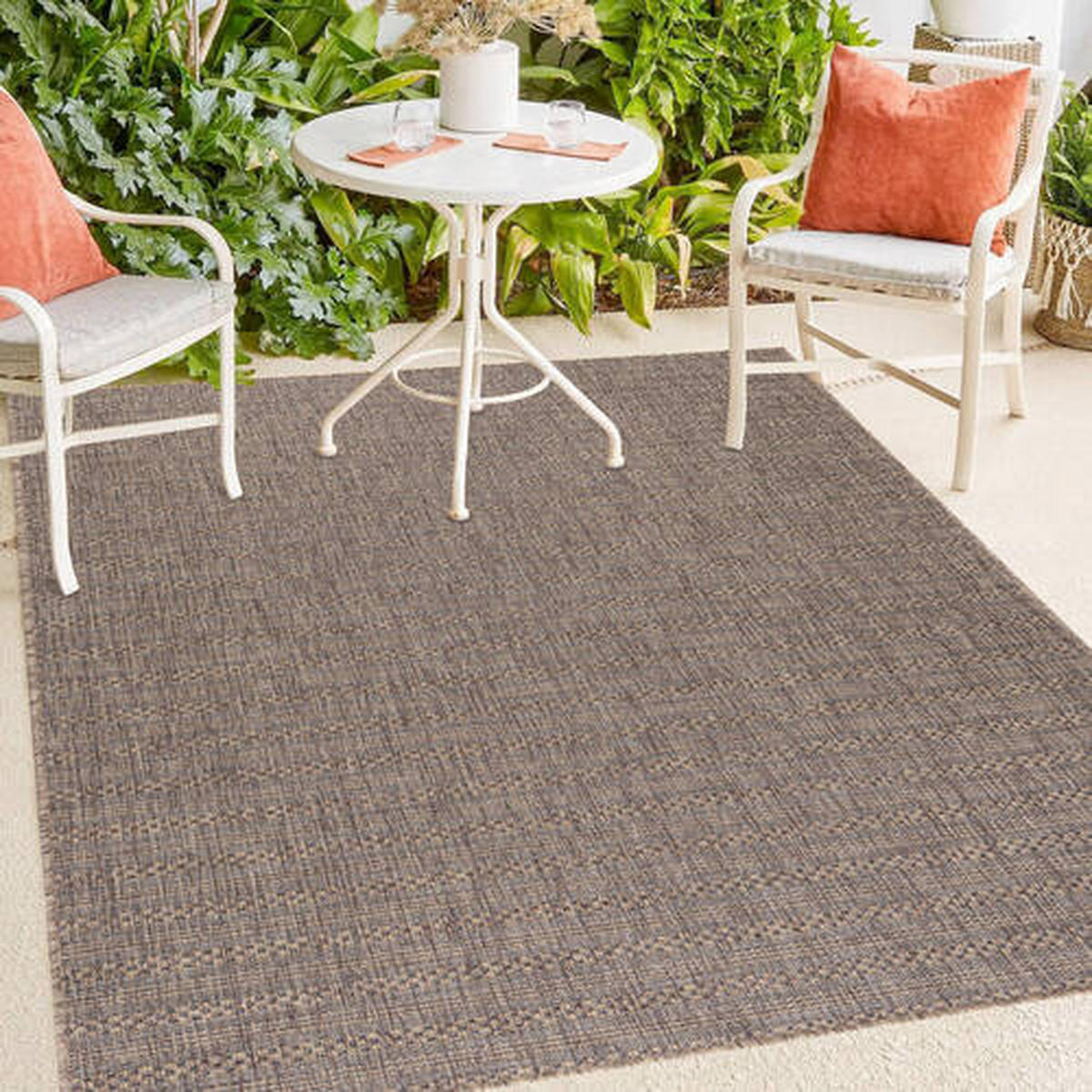 In- und Outdoorteppich 120/170 cm Zagora Braun, Schwarz  - Schwarz/Braun, Basics, Textil (120/170cm) - Novel