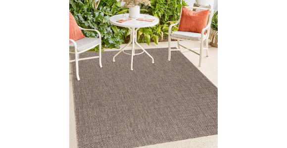 In- und Outdoorteppich 80/150 cm Zagora Braun, Schwarz - Schwarz/Braun, Basics, Textil (80/150cm) - Novel