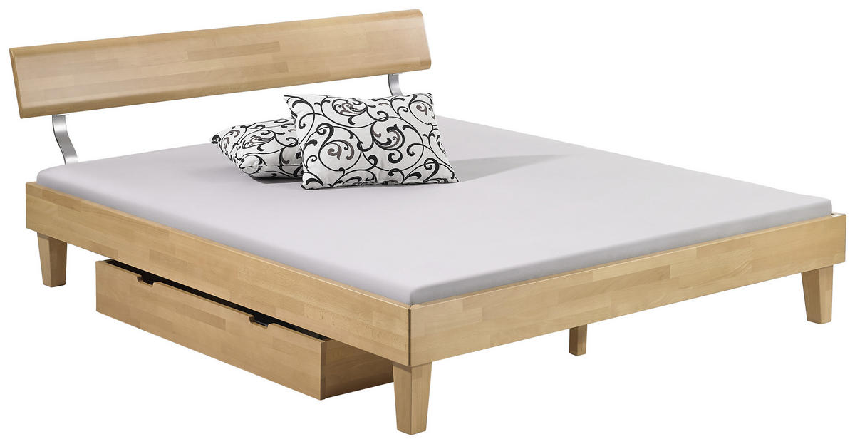 BETT 180/200 cm  in Buchefarben   - Buchefarben, Design, Holz (180/200cm) - Hasena