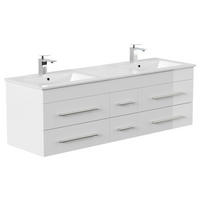 WASCHTISCHKOMBI 153 cm  - Weiß Hochglanz/Weiß, Basics, Keramik/Holzwerkstoff (153cm) - MID.YOU