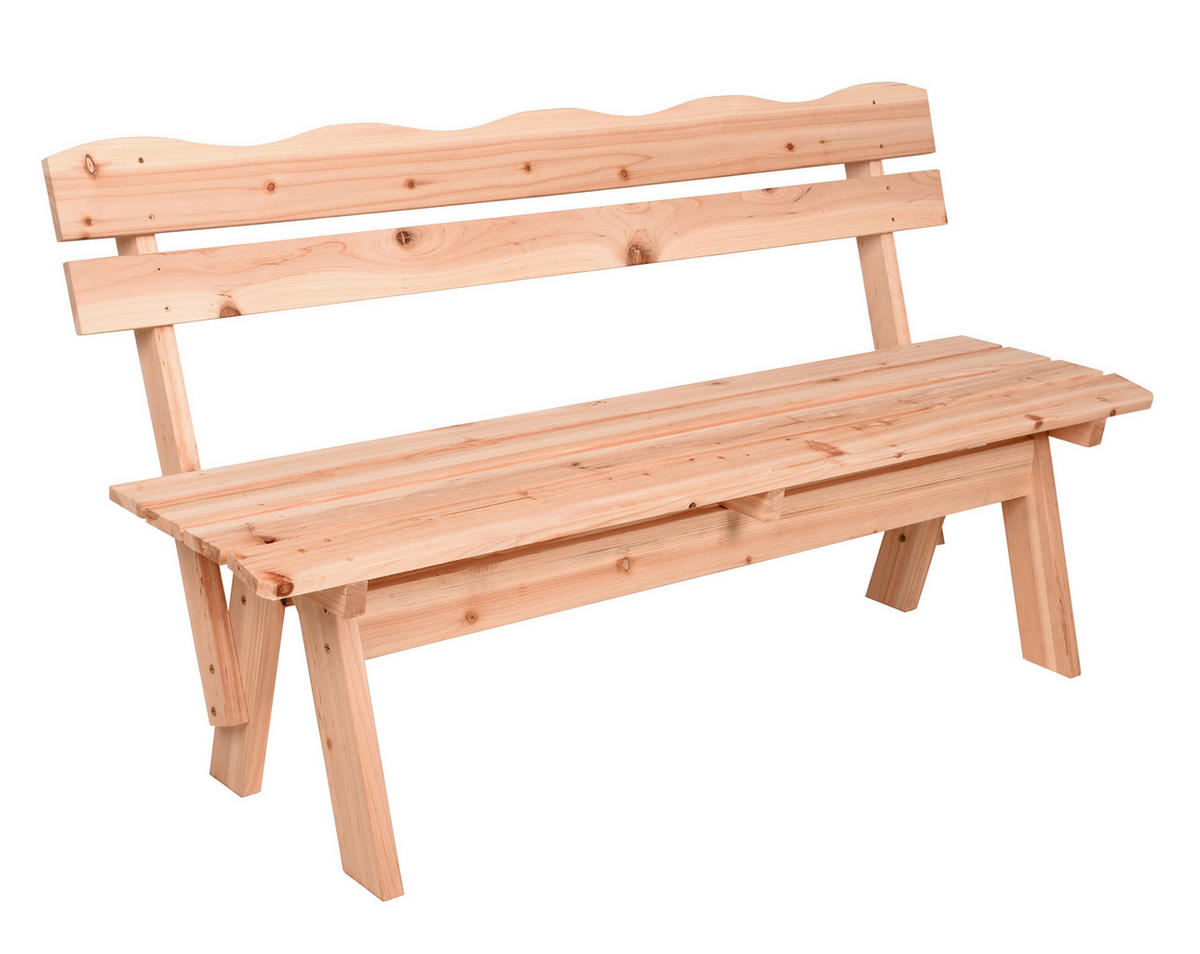 GARTENBANK 62/82,5/150 cm  in Naturfarben  - Naturfarben, MODERN, Holz (62/82,5/150cm) - Gardenson