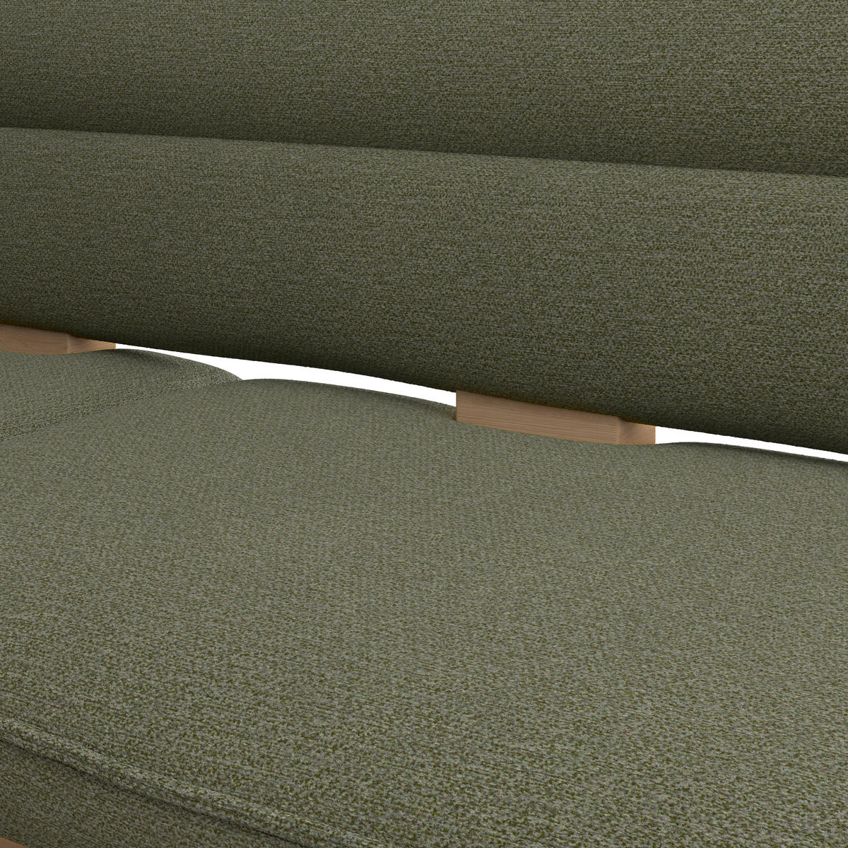 ECKBANK 170/232 cm Webstoff Grün Eiche Sperrholz   - Eichefarben/Grün, KONVENTIONELL, Holz/Textil (170/232cm) - Livetastic