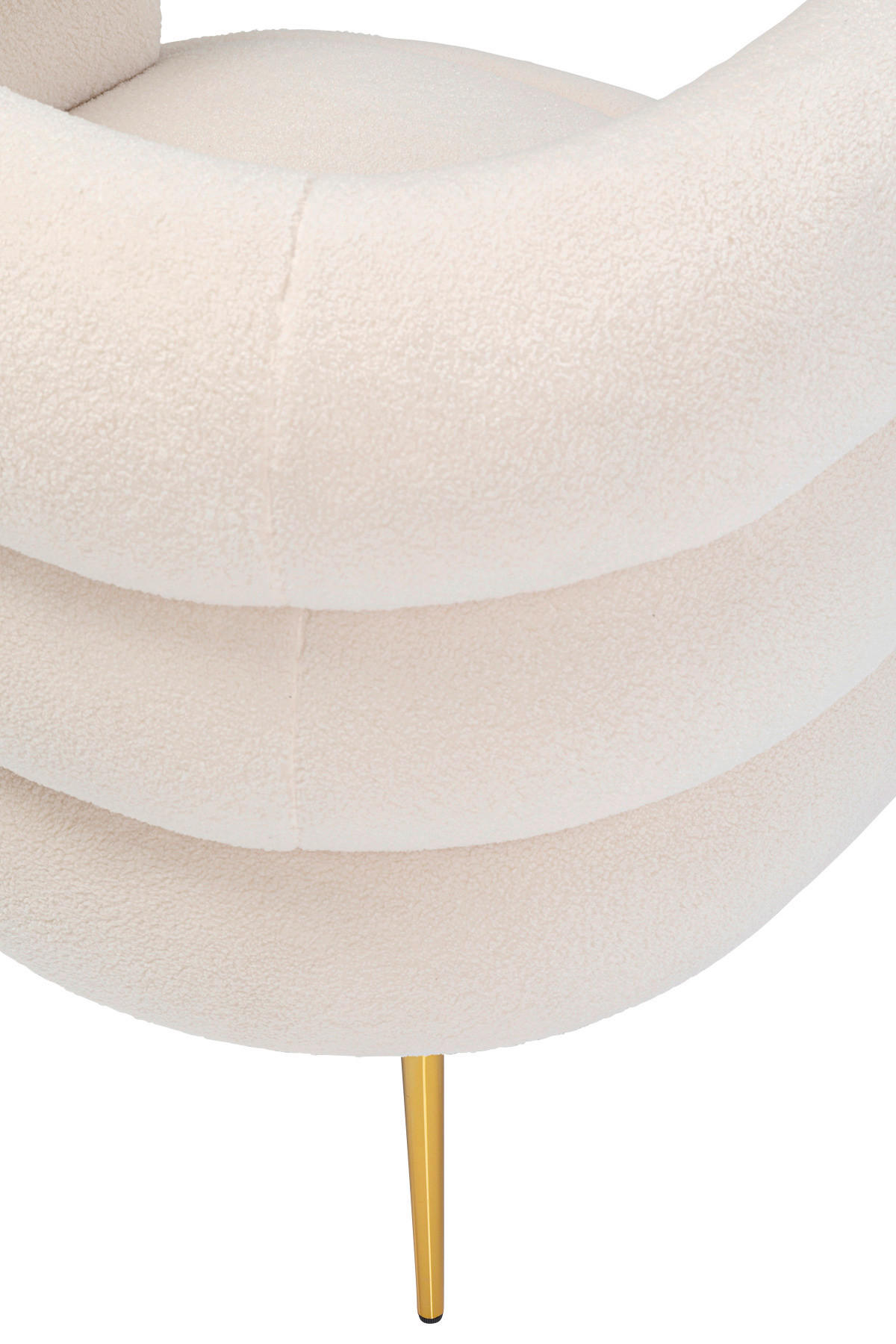COCKTAILSESSEL - Goldfarben/Creme, Textil/Metall (74/77/73cm) - Kare-Design