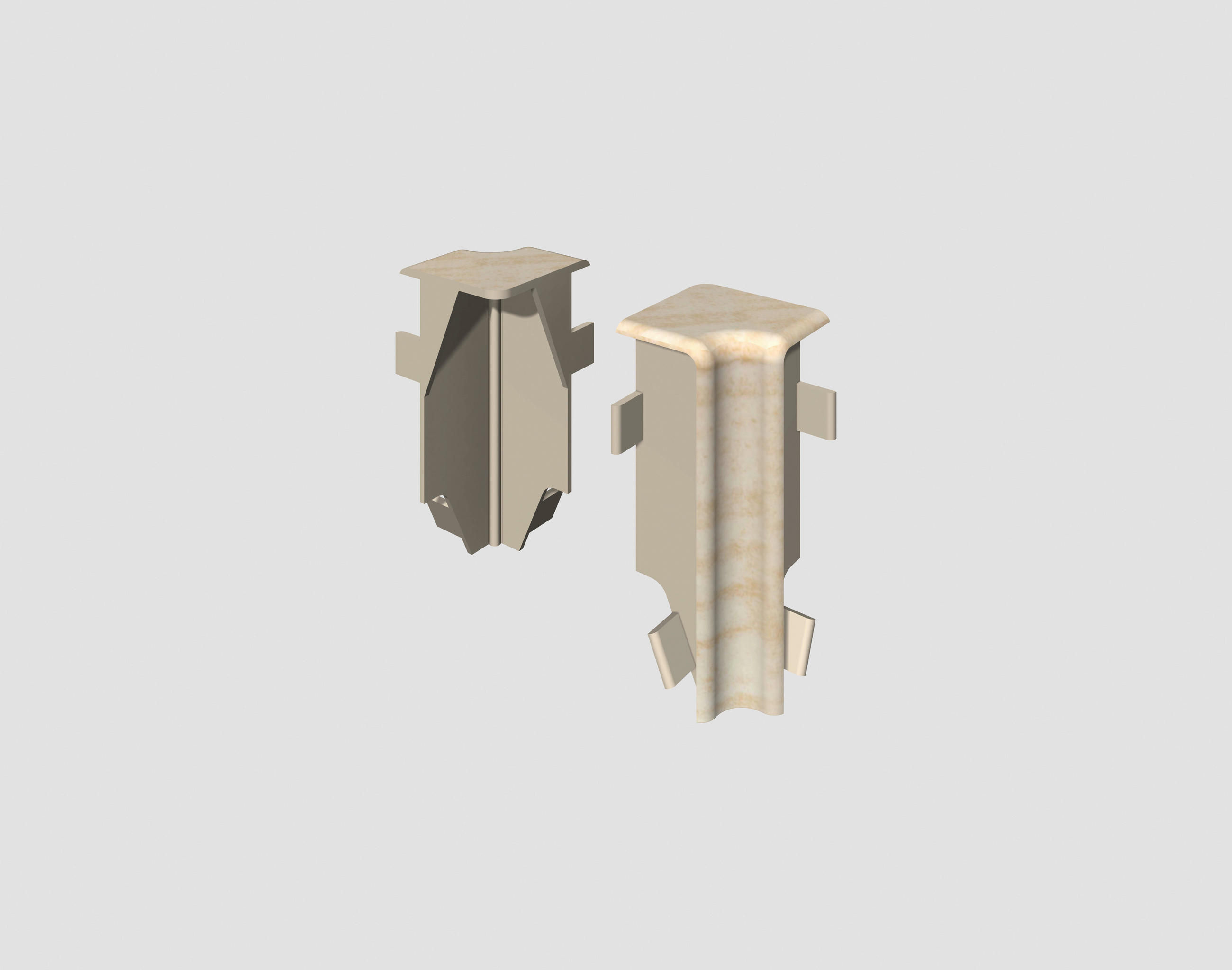 Innenecke Eiche Braun Braun, Eichefarben  - Eichefarben/Braun, Basics, Kunststoff (1.6/0.7/5.9cm) - Egger Holzwerkstoffe