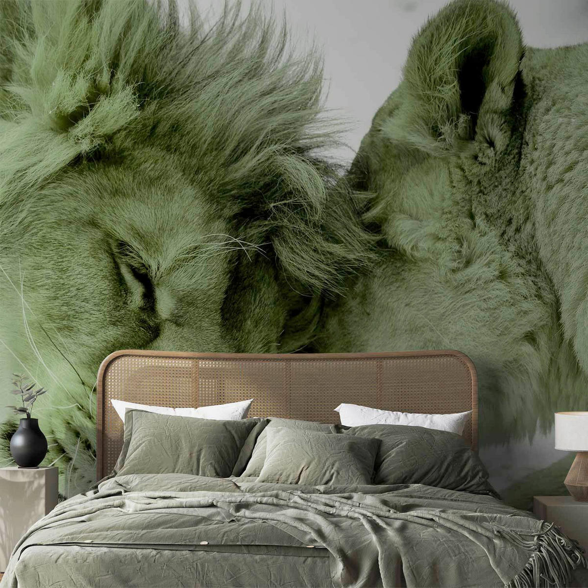 FOTOTAPETE  - Weiß/Hellgrün, LIFESTYLE, Textil (100/70cm) - artgeist