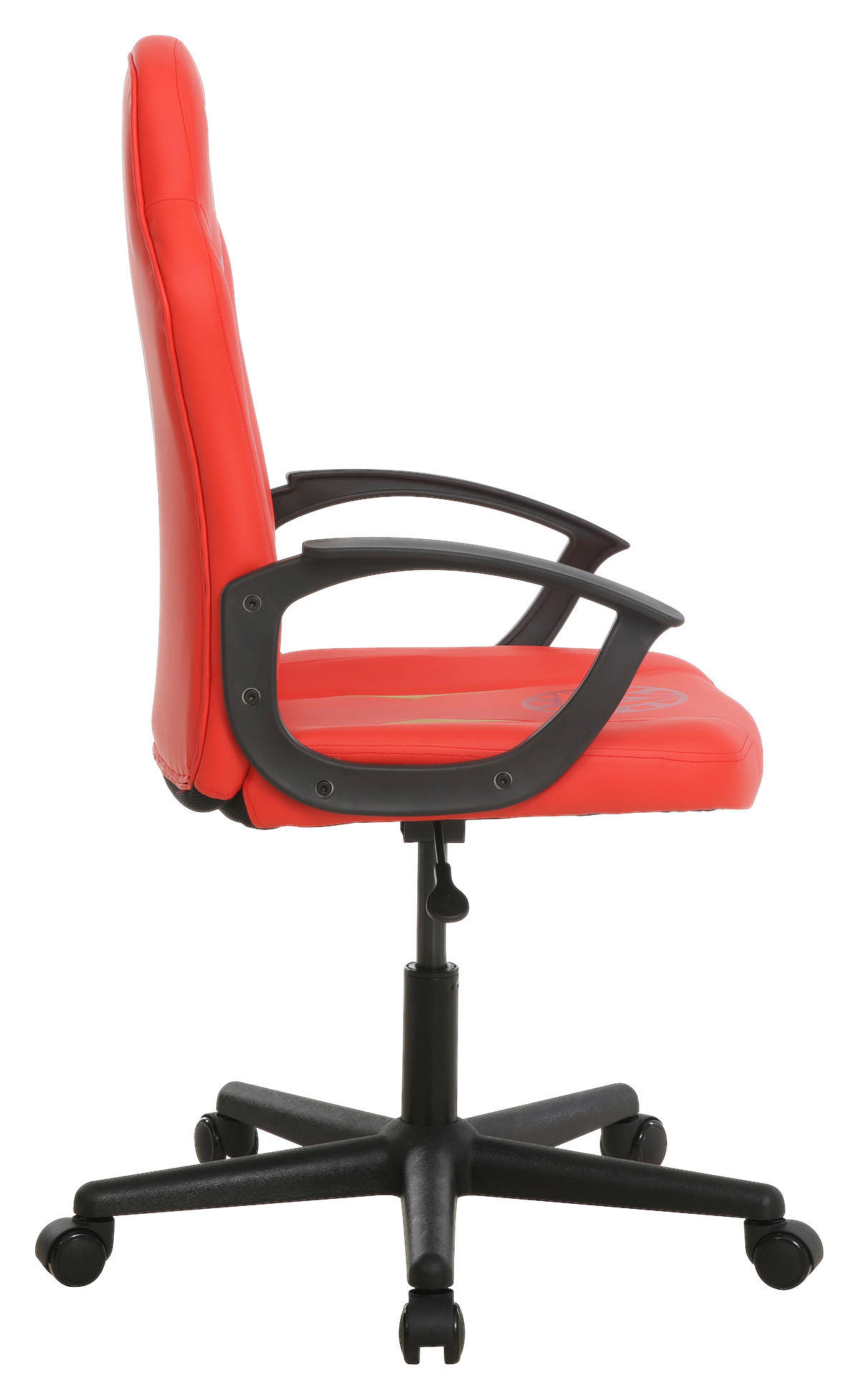 HERNÍ ŽIDLE, vzhled kůže, červená, barvy zlata - černá/barvy zlata, Design, textil/plast (60/98,5-108/63.6cm) - Marvel