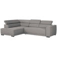 ECKSOFA Dunkelgrau Struktur  - Dunkelgrau/Schwarz, Design, Kunststoff/Textil (205/284cm) - Xora