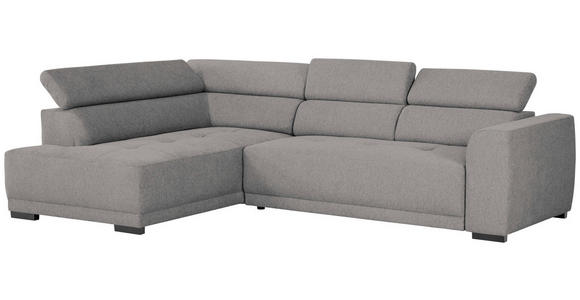 ECKSOFA Dunkelgrau Struktur - Dunkelgrau/Schwarz, Design, Kunststoff/Textil (205/284cm) - Xora