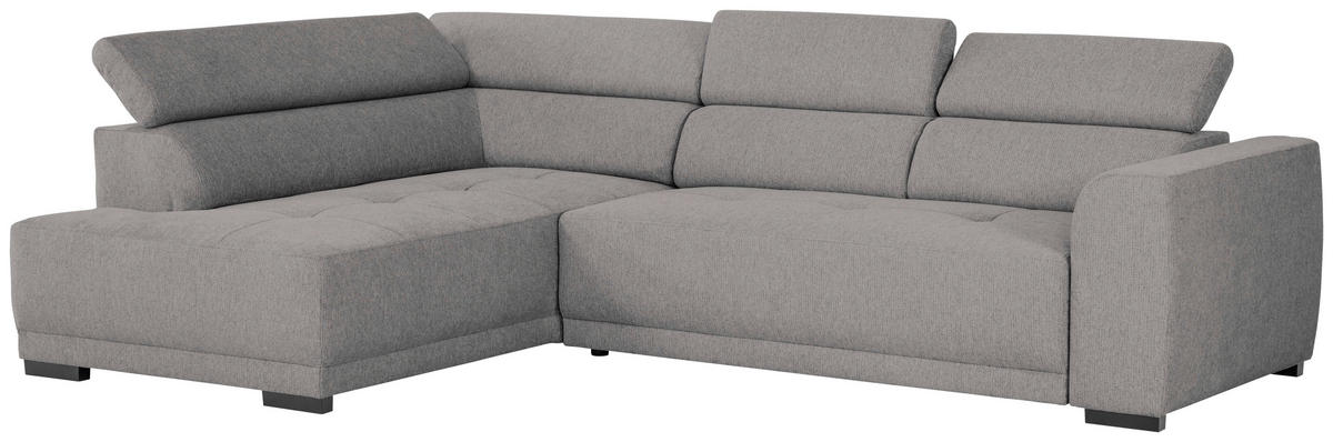 ECKSOFA in Struktur Dunkelgrau  - Dunkelgrau/Schwarz, Design, Kunststoff/Textil (205/284cm) - MID.YOU