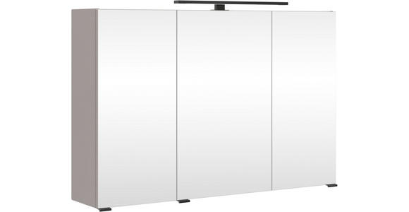 SPIEGELSCHRANK 100/64/20 cm - Kaschmir/Schwarz, KONVENTIONELL, Glas/Holzwerkstoff (100/64/20cm) - Xora