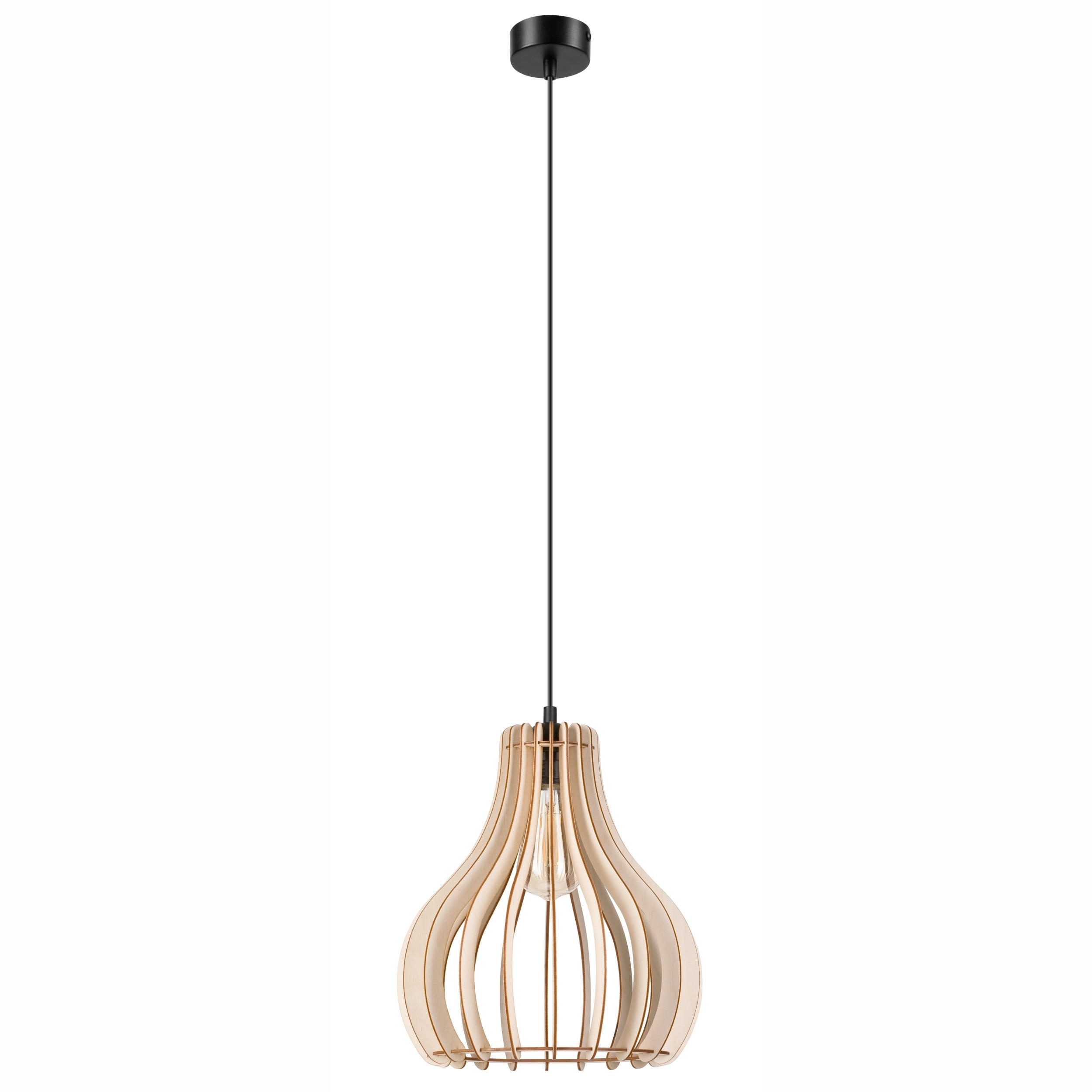 HÄNGELEUCHTE Tucci 29/120 cm  - Kernbuche, Natur, Holz (29/120cm)