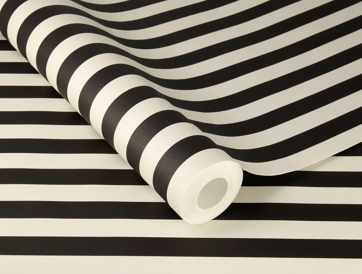 TAPETE - Schwarz, Basics, Textil (600/53cm) - Tesa