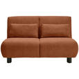 SCHLAFSOFA Flachgewebe Terracotta  - Terracotta/Schwarz, KONVENTIONELL, Textil/Metall (150/85/100cm) - Carryhome