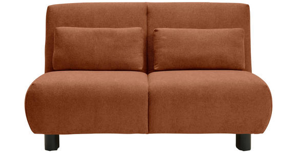 SCHLAFSOFA Flachgewebe Terracotta  - Terracotta/Schwarz, KONVENTIONELL, Textil/Metall (150/85/100cm) - Carryhome