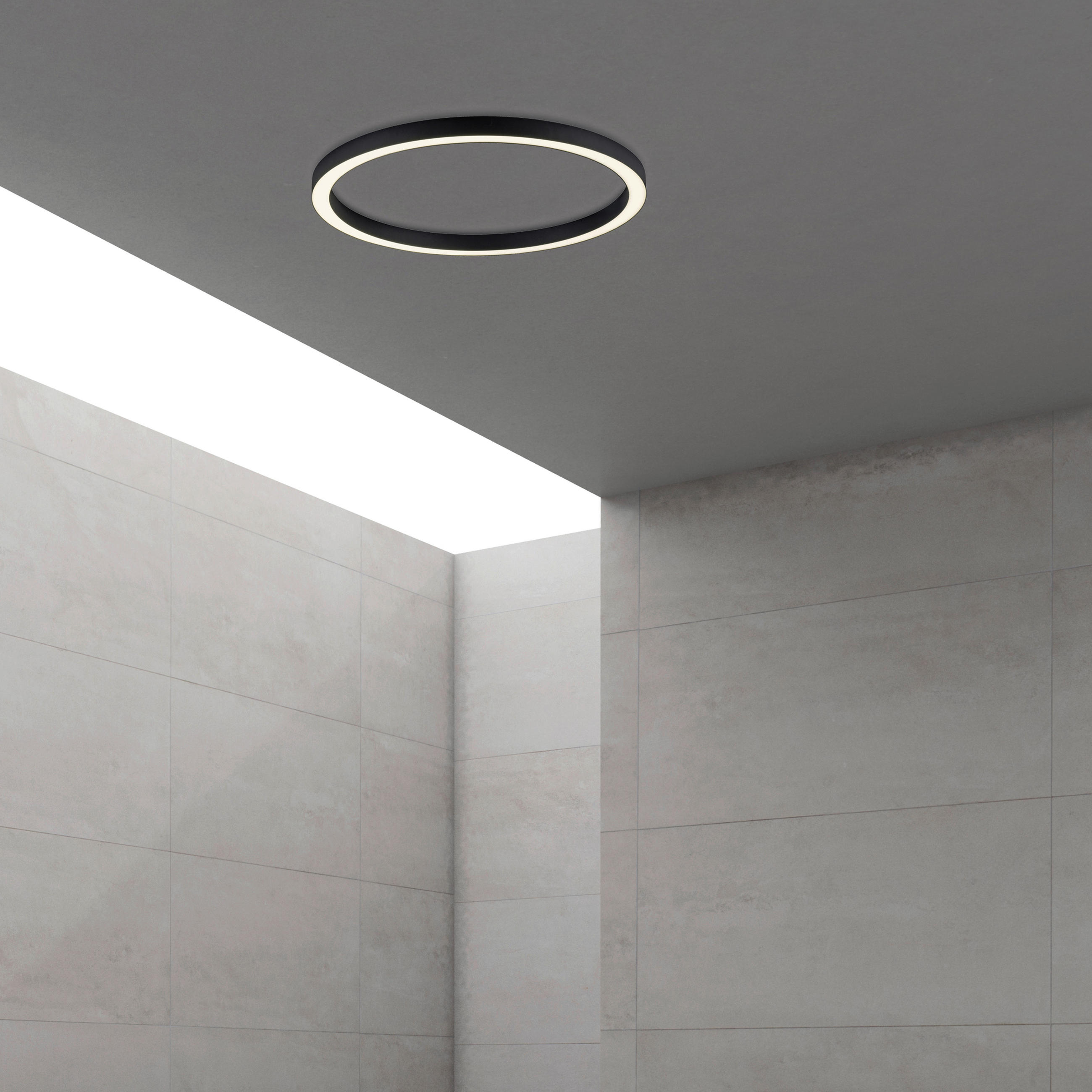 LED-DECKENLEUCHTE 70/70 cm   - Anthrazit, Basics, Kunststoff/Metall (70/70cm) - Neuhaus PURE