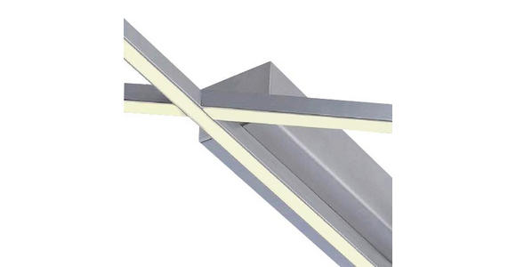 LED-DECKENLEUCHTE - Nickelfarben, Design, Metall (102/91/5,7cm) - Ambiente
