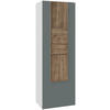 GARDEROBENSCHRANK  in 63,8/194/42,9 cm  - Eichefarben/Graugrün, Design, Holz/Holzwerkstoff (63,8/194/42,9cm) - Voglauer