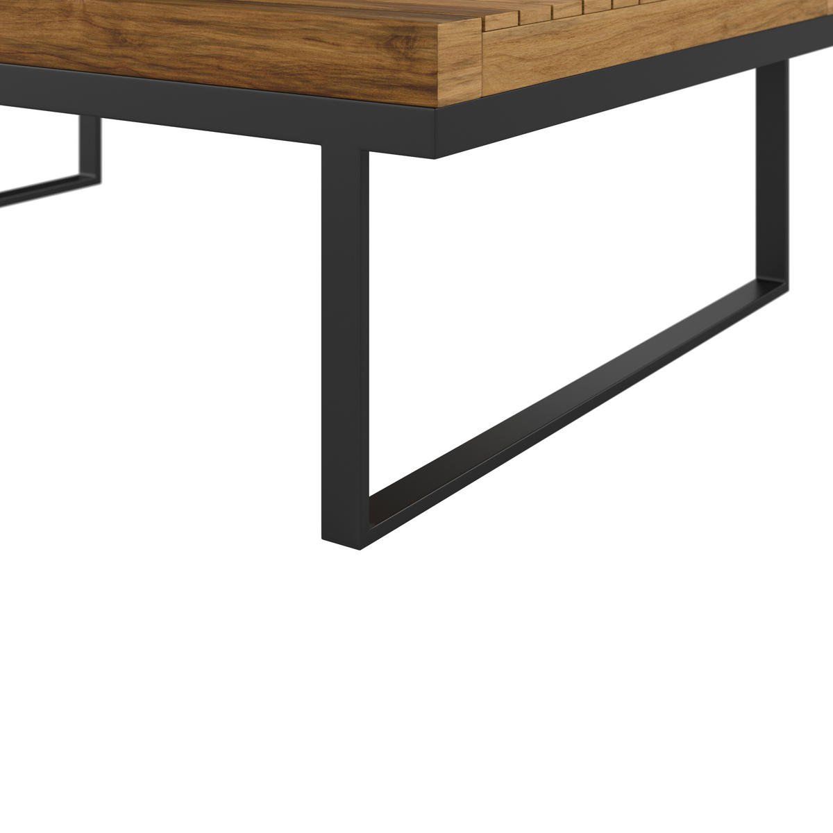 LOUNGETISCH  - Schwarz/Akaziefarben, MODERN, Holz/Metall (105/32/70cm) - Ambia Garden